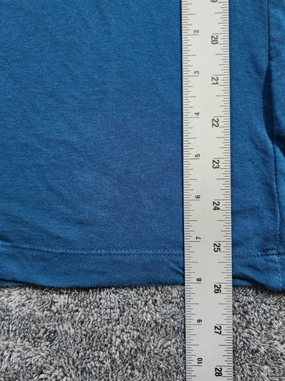 Nike Blue Short Sleeve Tee with White Swoosh and SWOOSH Text